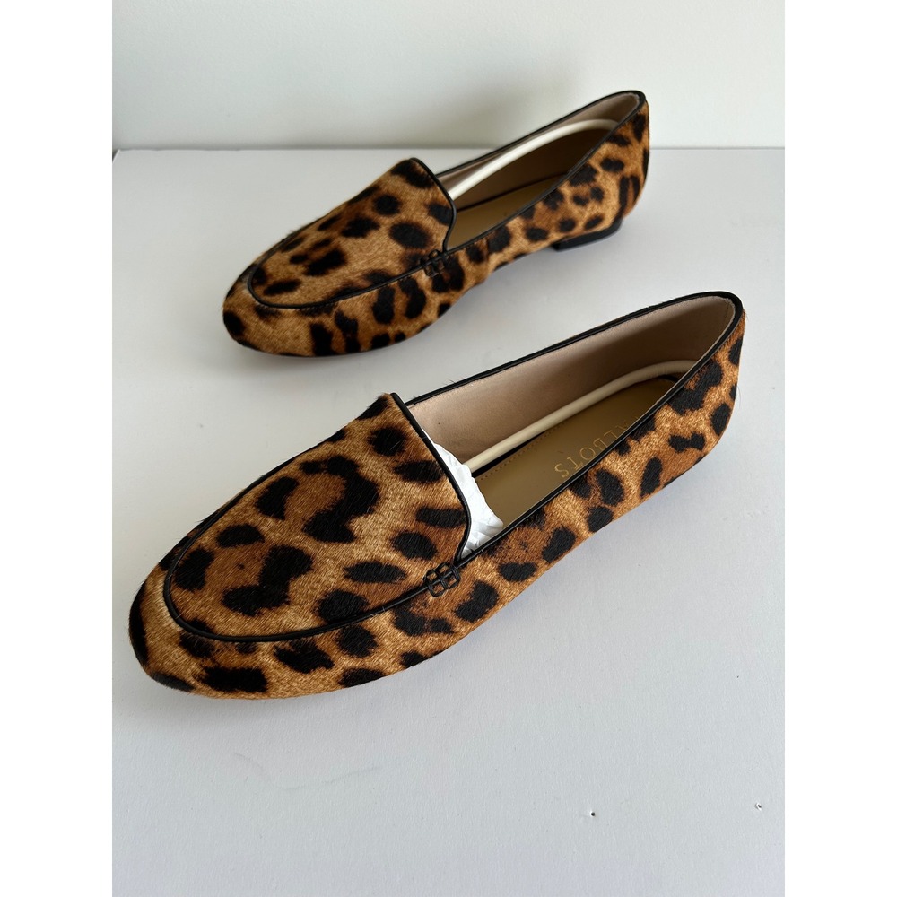 Talbots Ryan Piping Leopard Calf Hair Loafers Flats 9W Classic Leopard New